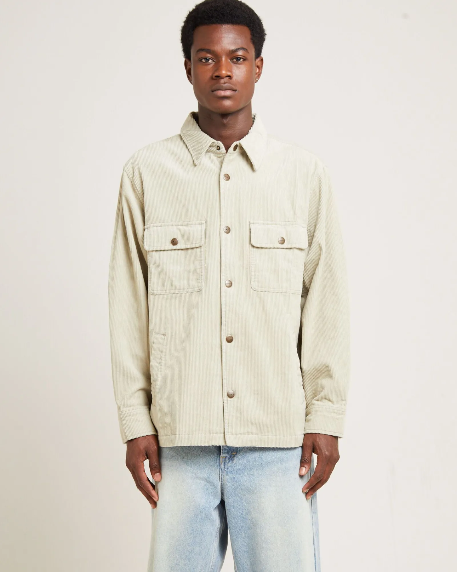 conditions_cord_long_slee_0-1.webp Best Sale INSIGHT Conditions Cord Long Sleeve Overshirt Tan