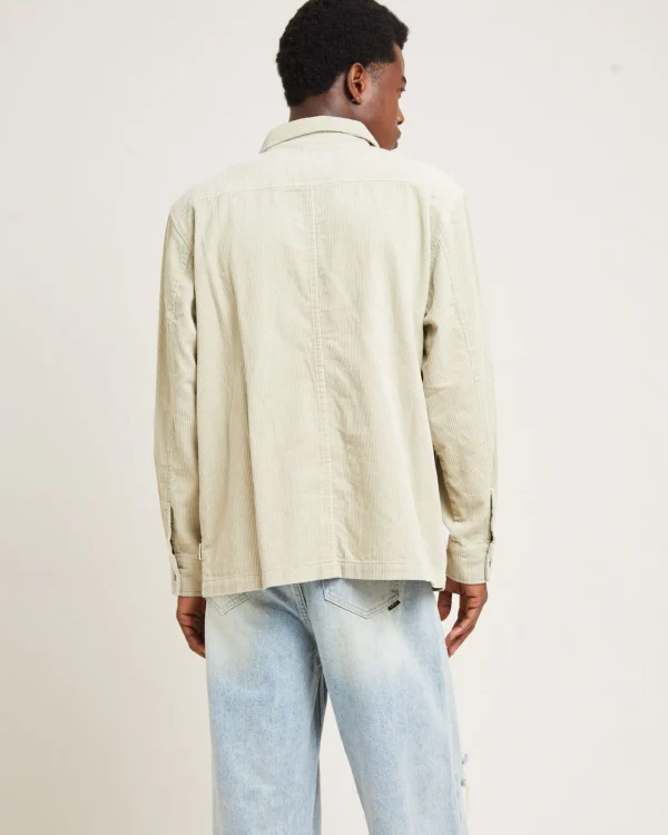 Best Sale INSIGHT Conditions Cord Long Sleeve Overshirt Tan