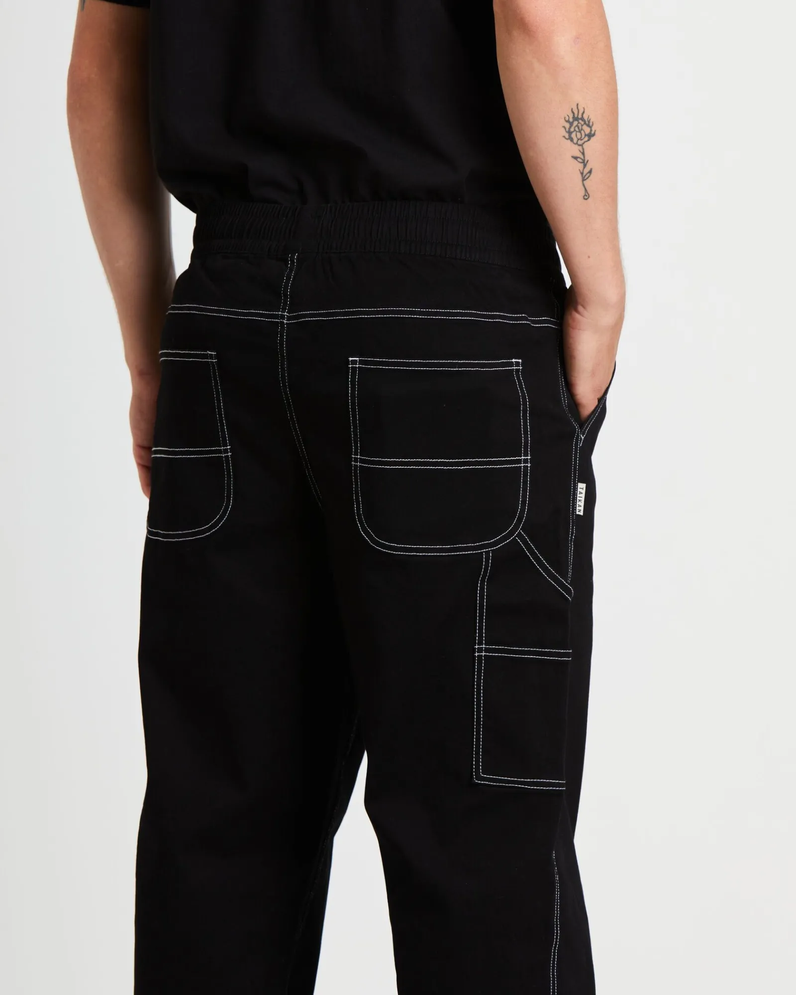 contrast_stitch_carpenter_5.webp New TAIKAN Contrast Stitch Carpenter Pants In Black