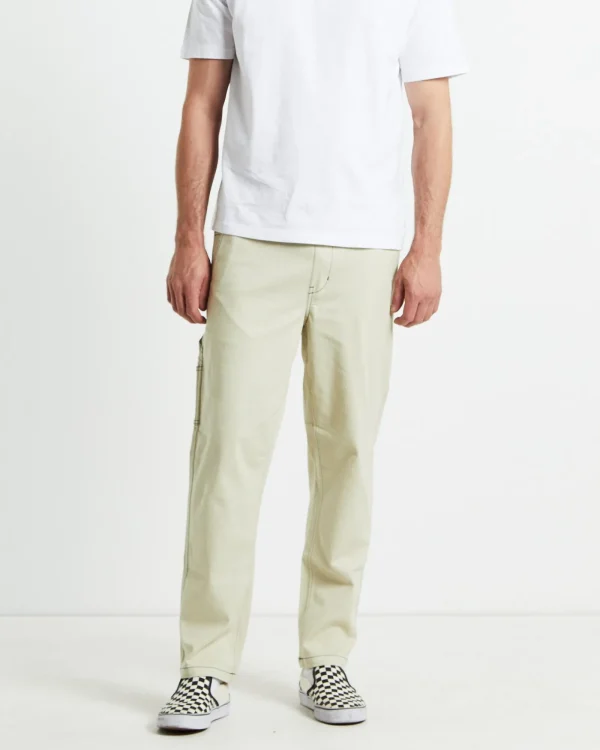 Clearance TAIKAN Contrast Stitch Pants Cream