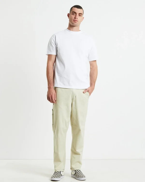 Clearance TAIKAN Contrast Stitch Pants Cream