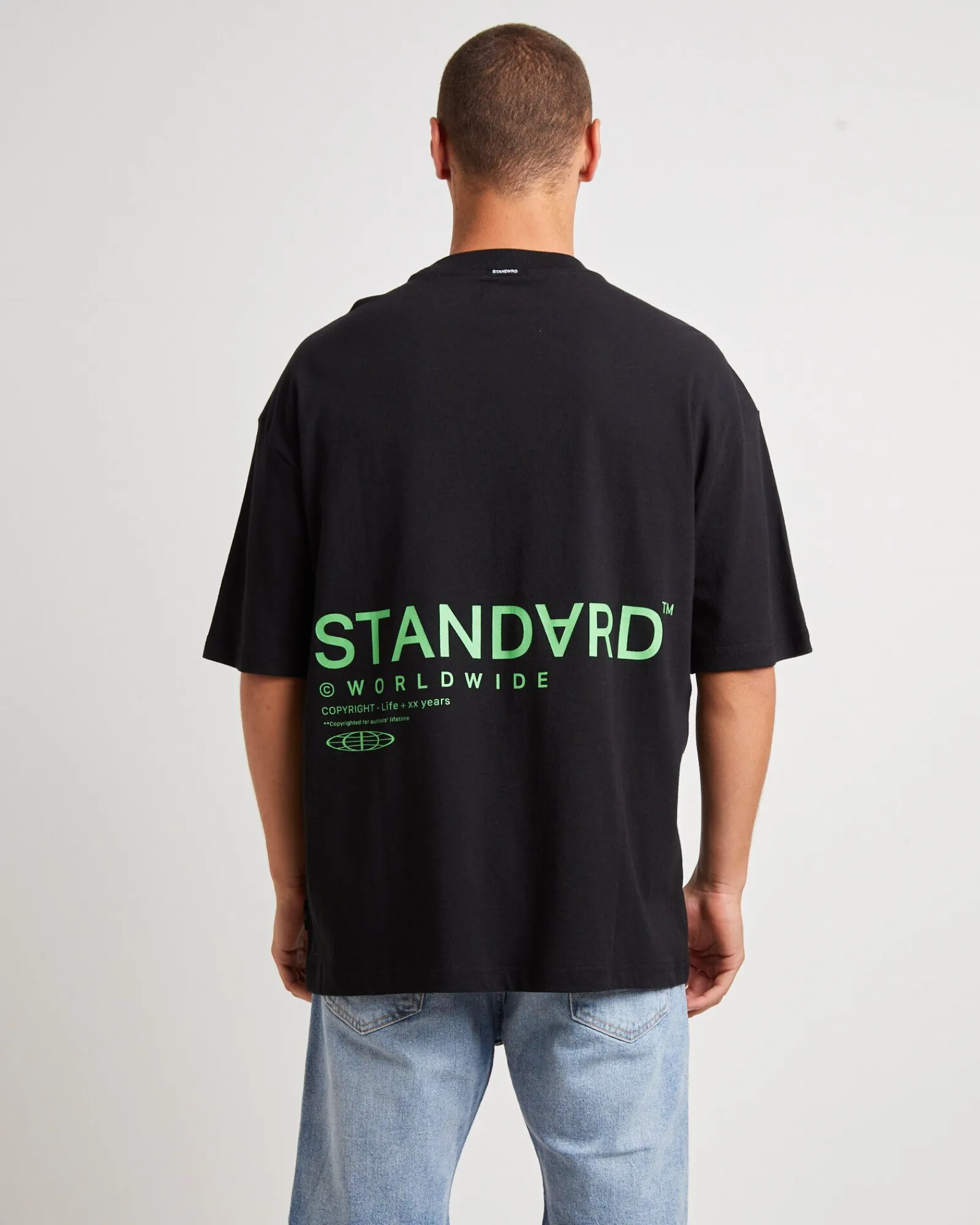 copyright_short_sleeve_ts_1.webp Best Sale STANDARD JEAN CO Copyright Short Sleeve T-Shirt In Black