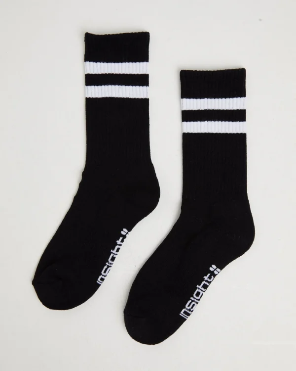 Hot INSIGHT Core Stripe Crew Socks 2 Pack White/Black