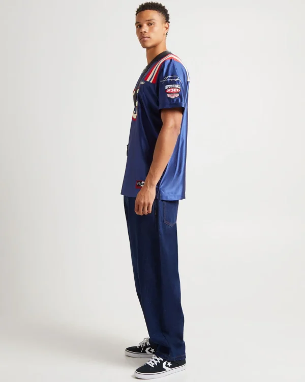Clearance FUBU Corporate Football Jersey Navy