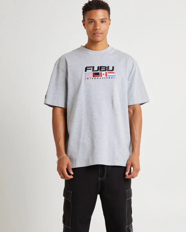 Discount FUBU Corporate International Short Sleeve T-Shirt Grey