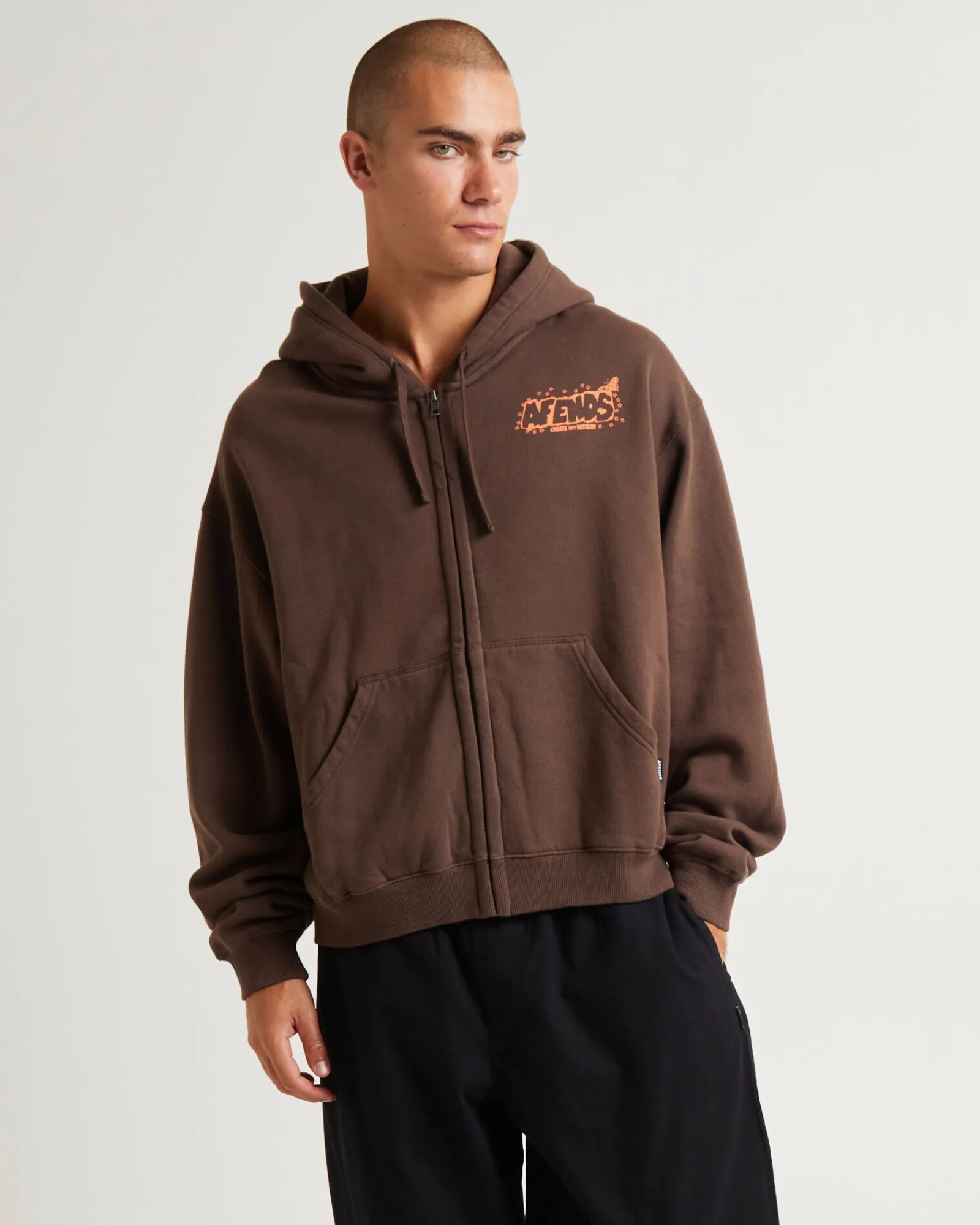 cosmic_life_recycled_zip__0.webp New AFENDS Cosmic Life Recycled Zip Hoodie Coffee
