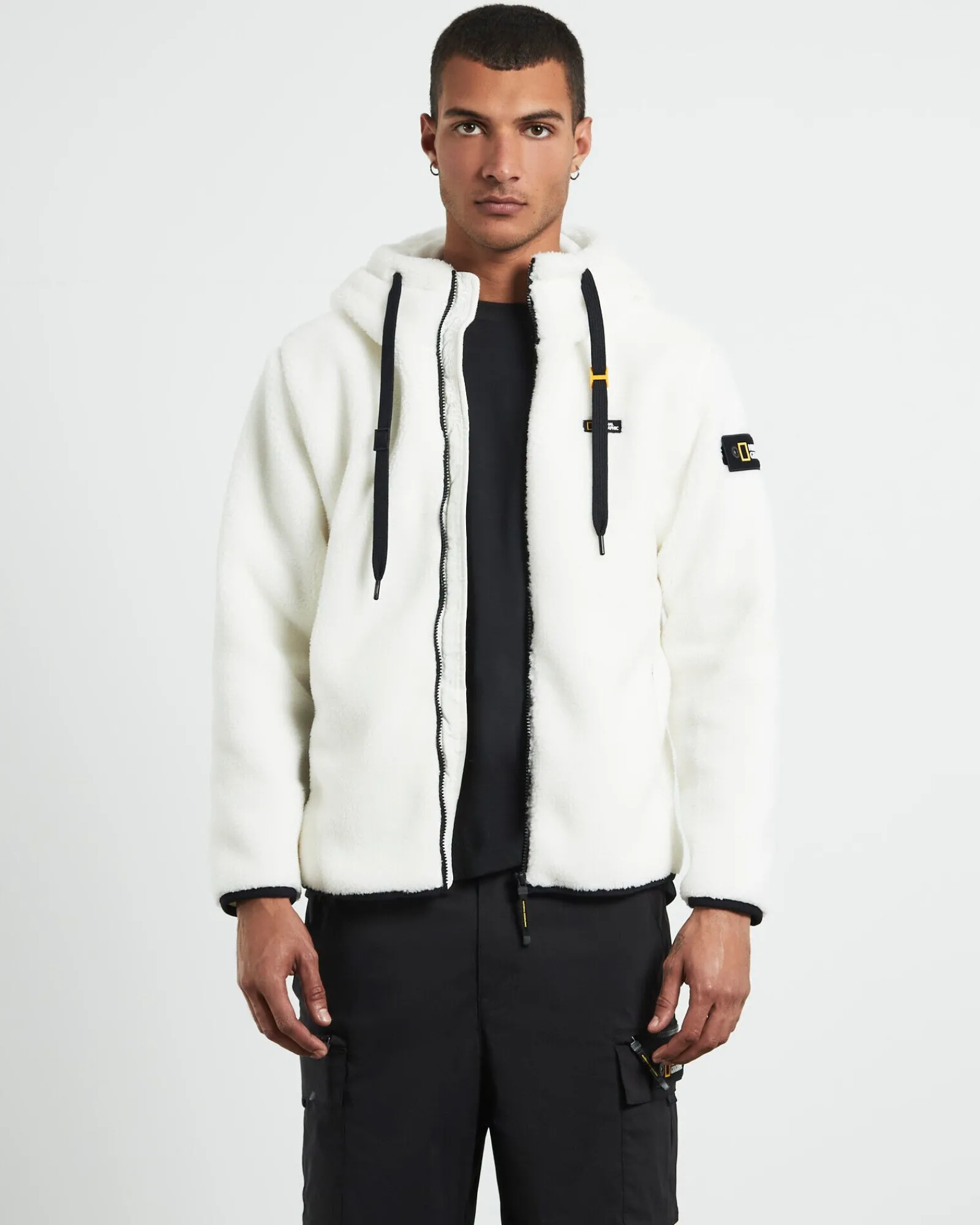 costoni_fleece_hoodie_zip_0.webp Fashion NATIONAL GEOGRAPHIC Costoni Fleece Hoodie Zip-Up Jacket Sugar Swizzle Ivory