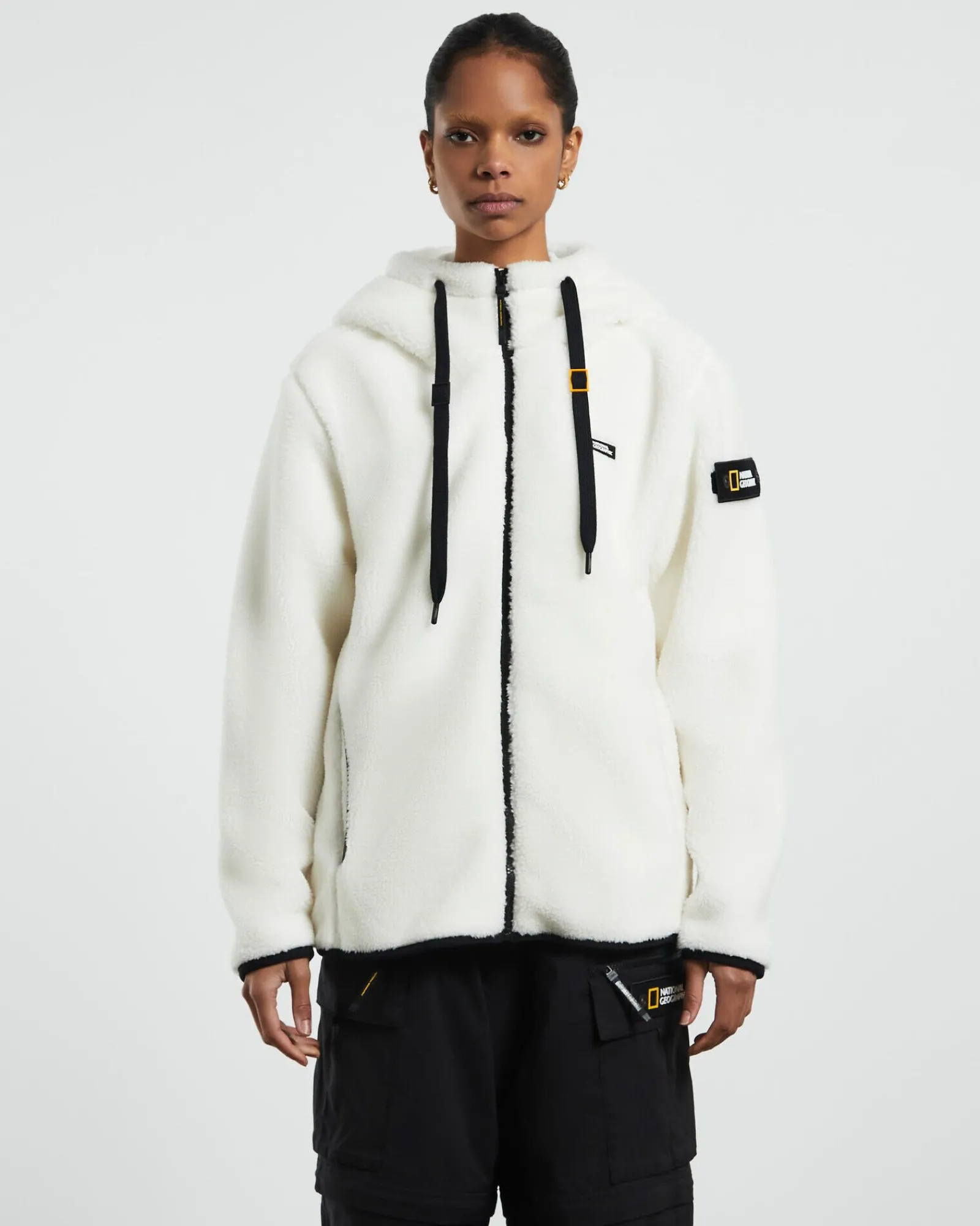 costoni_fleece_hoodie_zip_1.webp Fashion NATIONAL GEOGRAPHIC Costoni Fleece Hoodie Zip-Up Jacket Sugar Swizzle Ivory