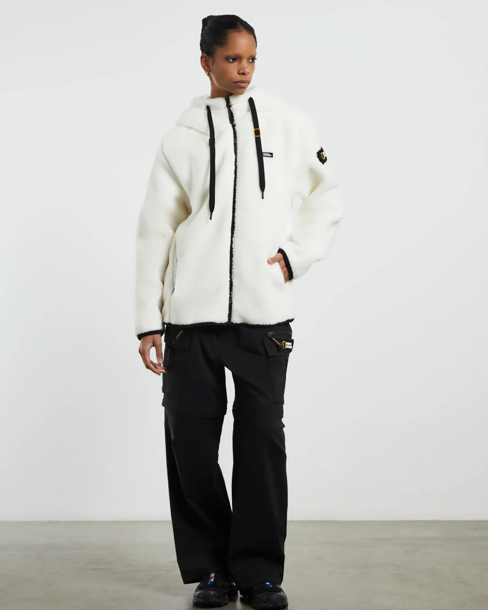 costoni_fleece_hoodie_zip_3.webp Fashion NATIONAL GEOGRAPHIC Costoni Fleece Hoodie Zip-Up Jacket Sugar Swizzle Ivory