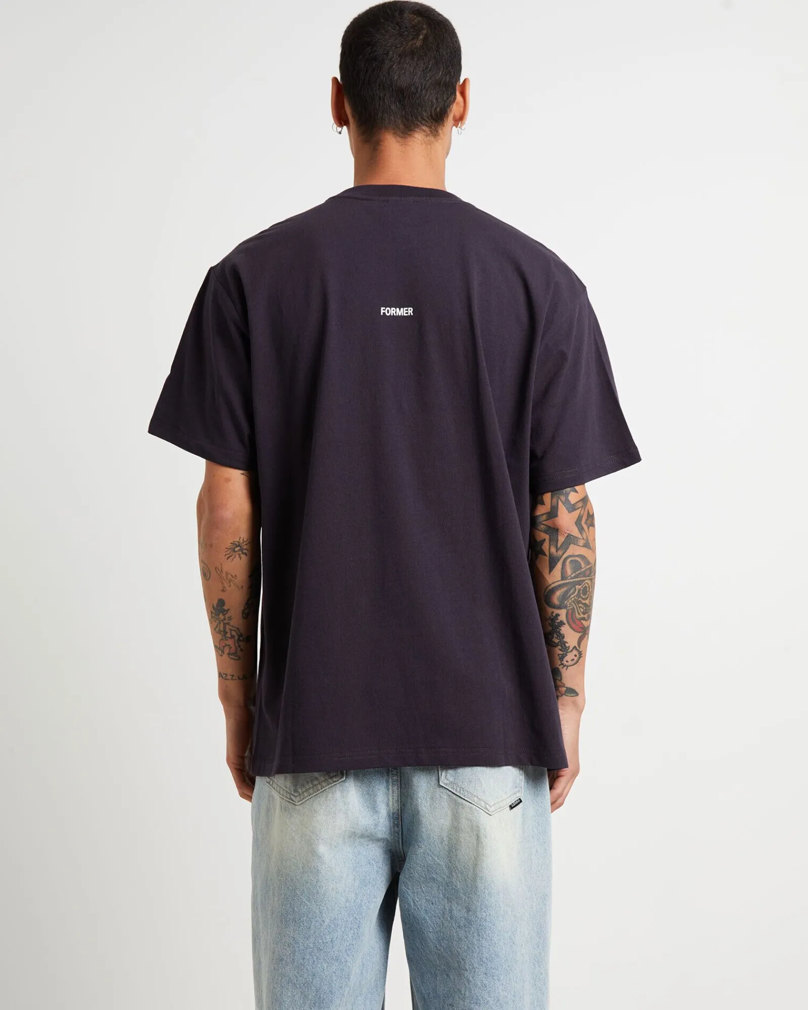 cracked_crux_short_sleeve_1-1.webp Flash Sale FORMER Cracked Crux Short Sleeve T-Shirt In Navy