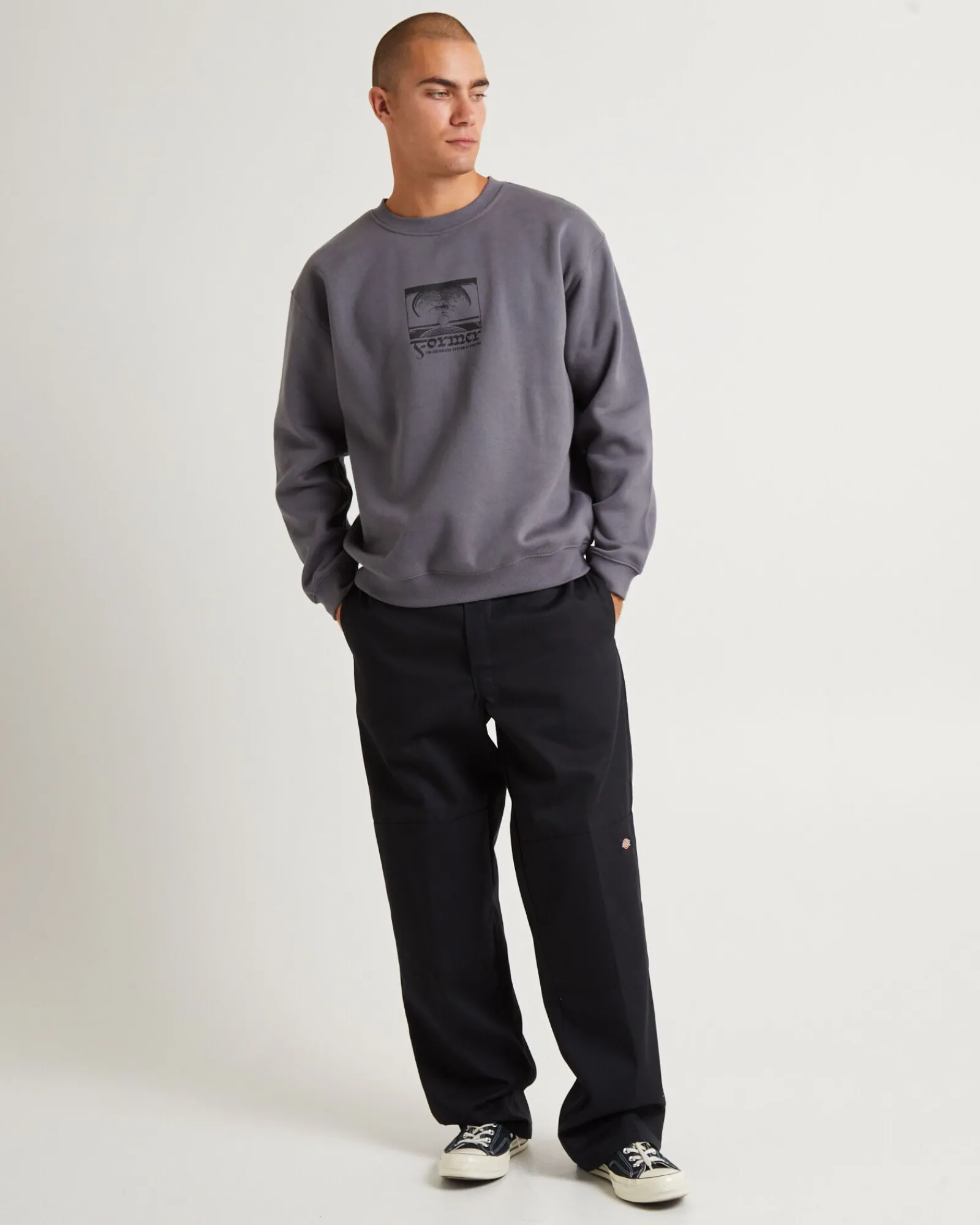 crux_tribute_crew_jumper__2.webp Store FORMER Crux Tribute Crew Jumper Iron Grey