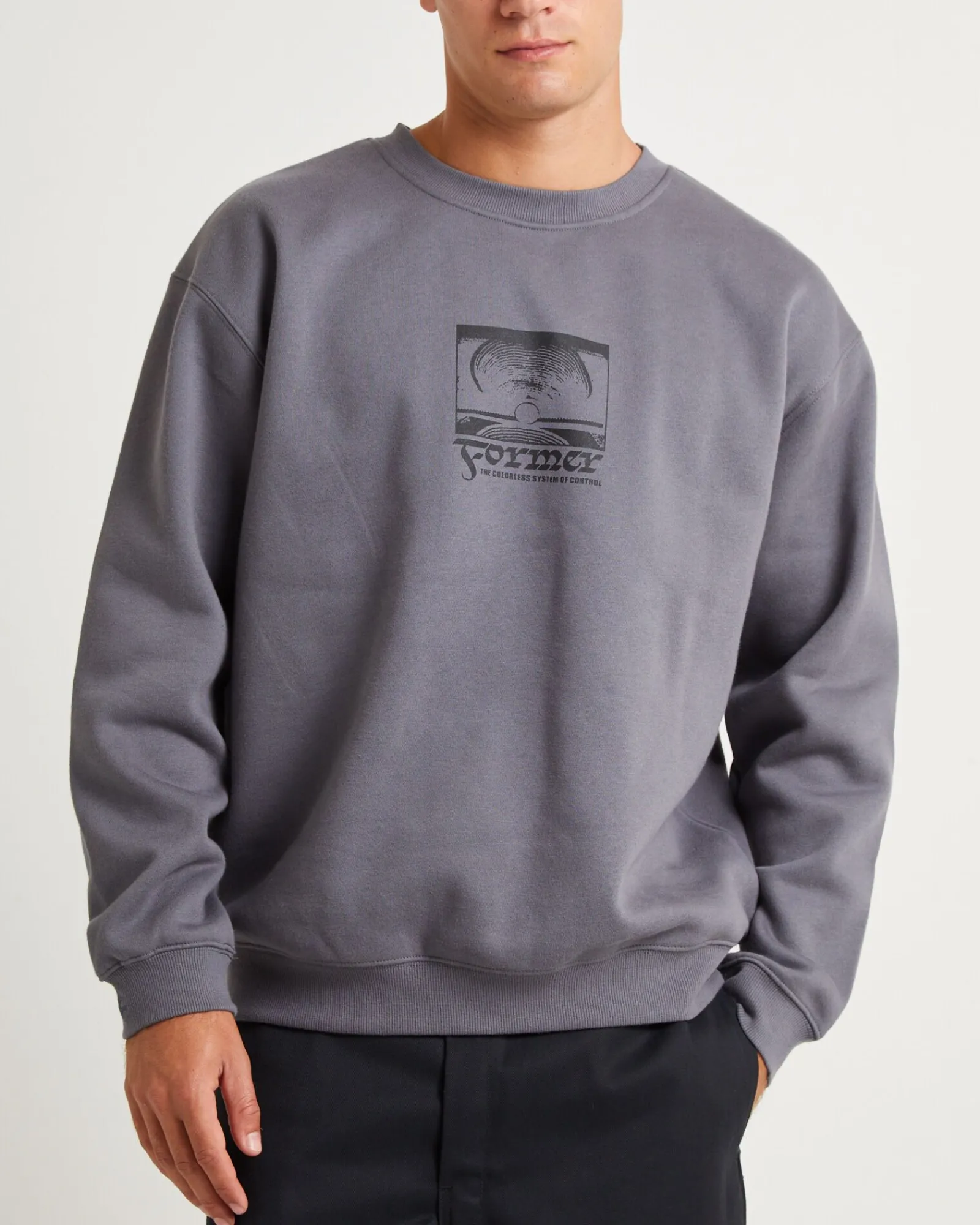 crux_tribute_crew_jumper__4.webp Store FORMER Crux Tribute Crew Jumper Iron Grey