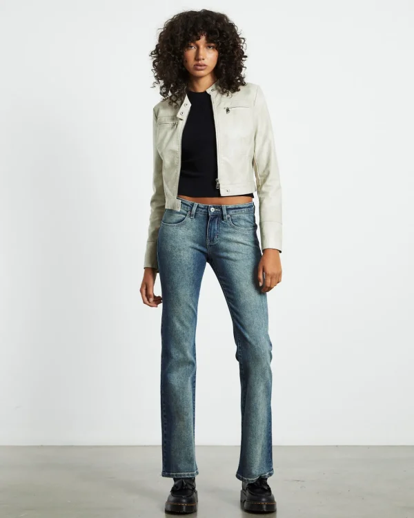 New NEON HART Cyndi Low Rise Boot Cut Jeans Blue