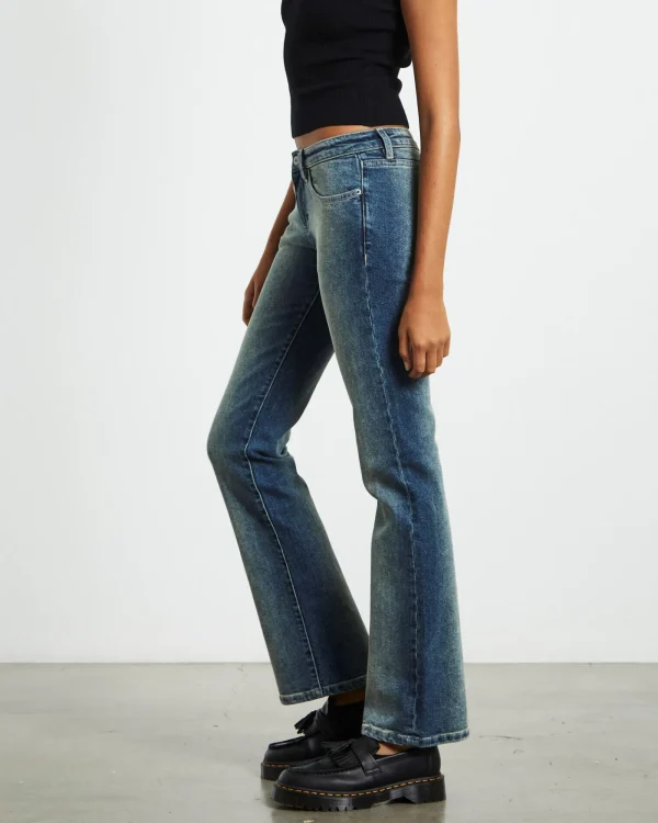 New NEON HART Cyndi Low Rise Boot Cut Jeans Blue