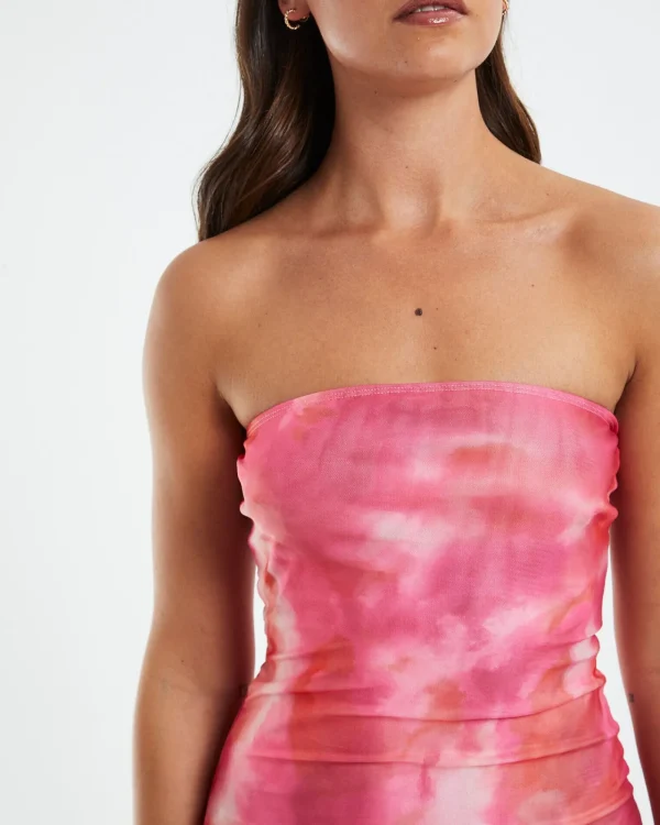 Store MOTEL ROCKS Dema Bandeau Mini Dress Blurred Pink