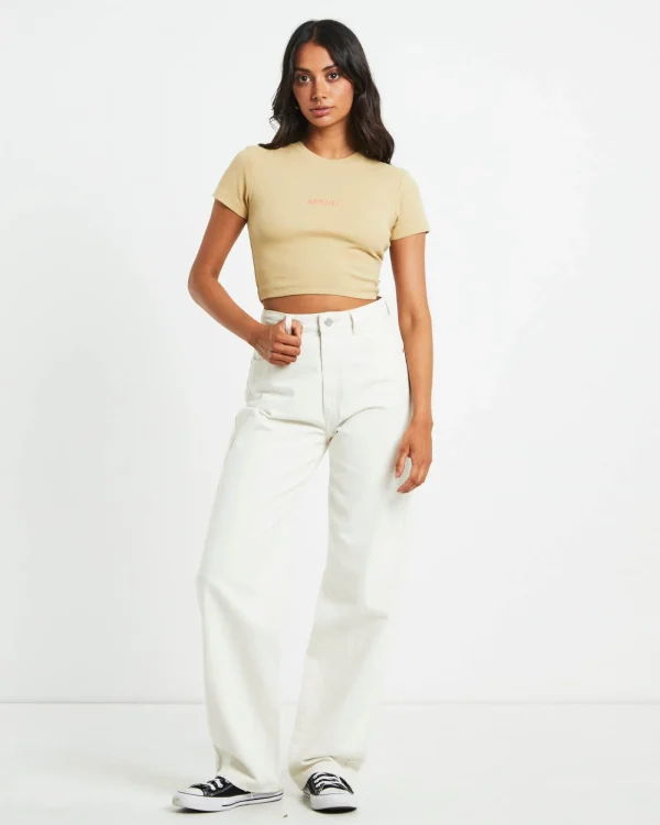 Outlet AFENDS Dillon Abbie Recycled Cropped Tee In Natural