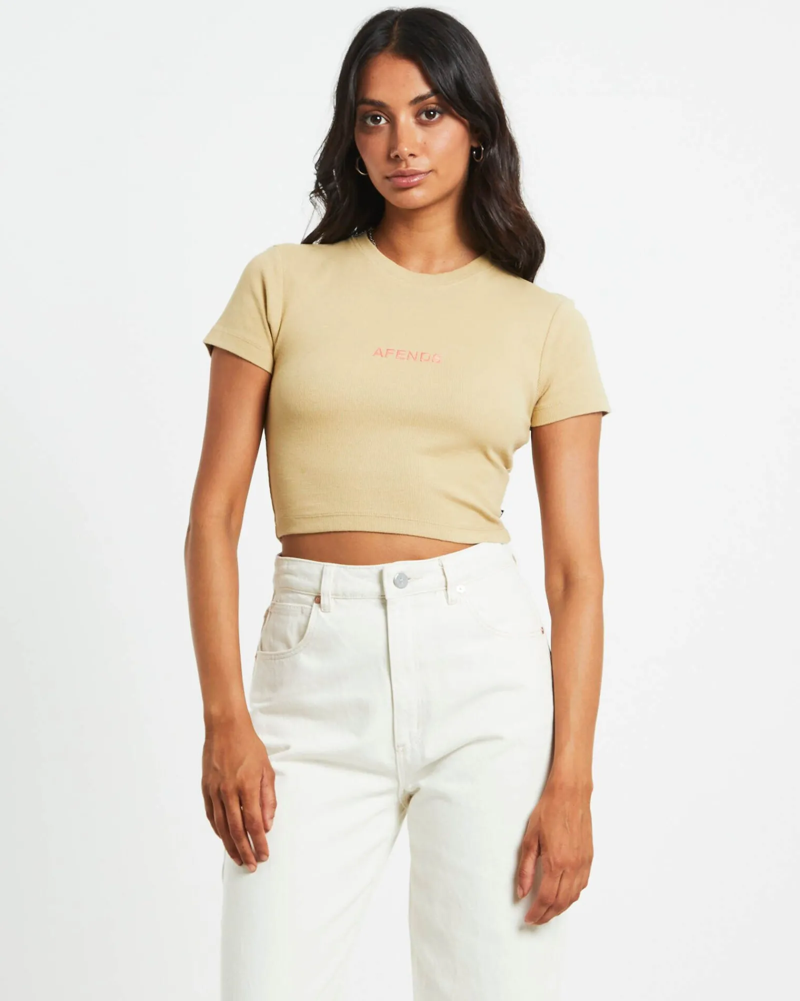 dillon_abbie_recycled_cro_4.webp Outlet AFENDS Dillon Abbie Recycled Cropped Tee In Natural