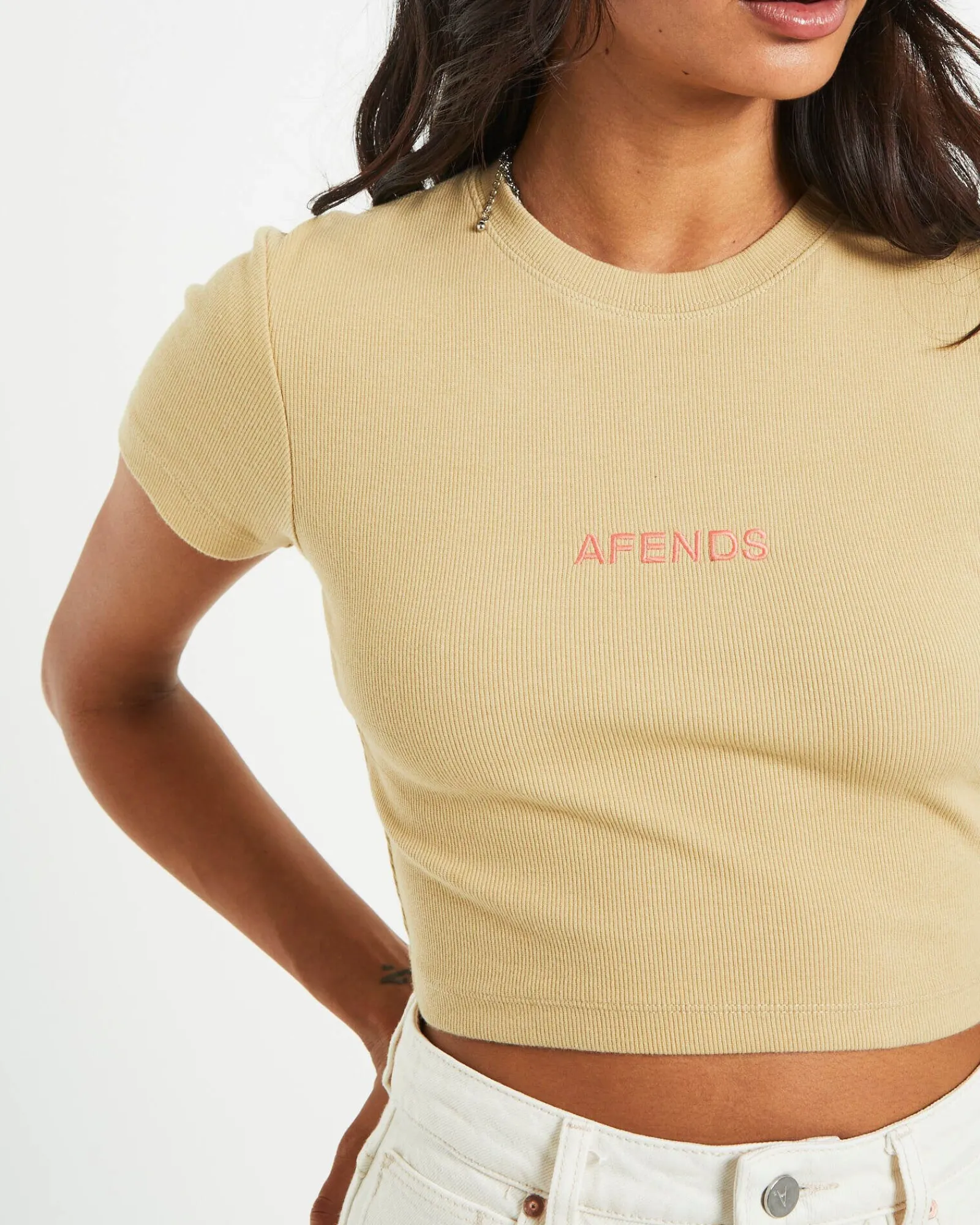 dillon_abbie_recycled_cro_5.webp Outlet AFENDS Dillon Abbie Recycled Cropped Tee In Natural