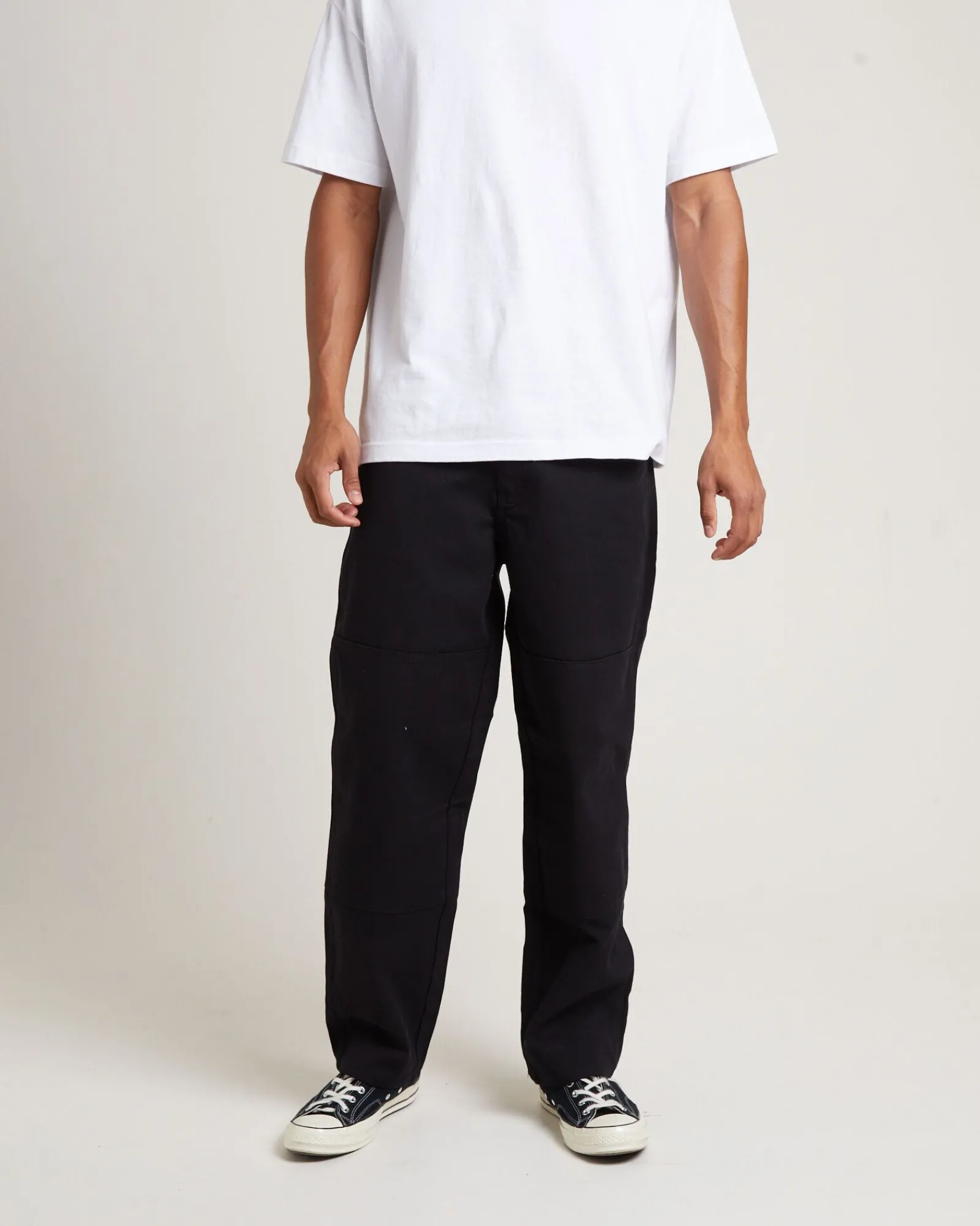 distend_double_knee_pants_0.webp Flash Sale FORMER Distend Double Knee Pants In Black