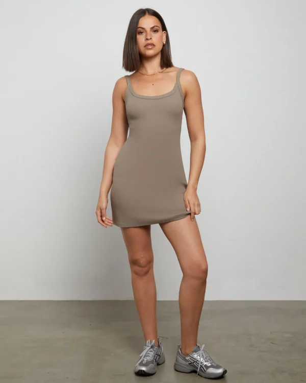 Best Sale GENERAL PANTS CO. BASICS Easy A-Line Mini Dress In Brown