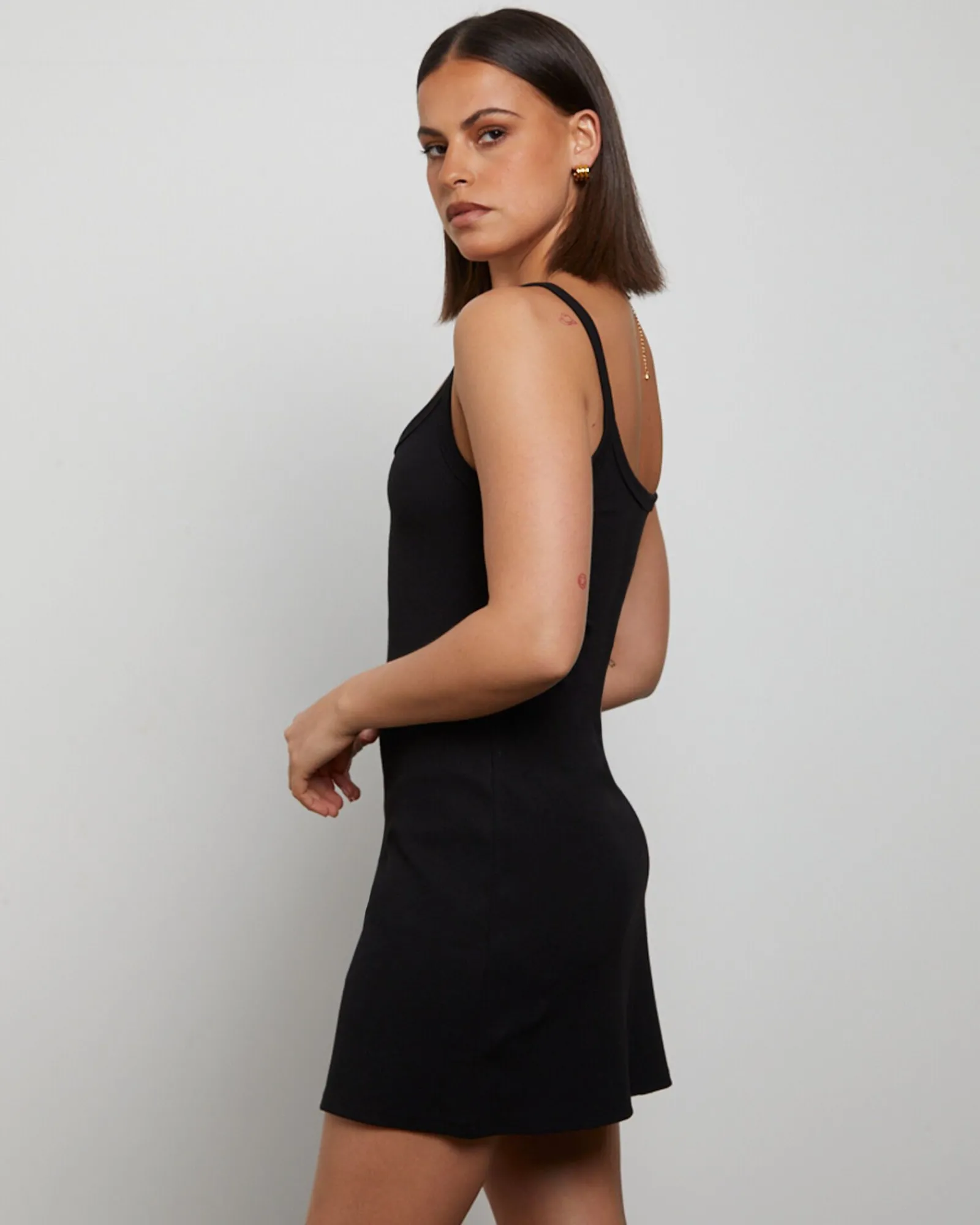 easy_aline_mini_dress_in__3-2.webp Outlet GENERAL PANTS CO. BASICS Easy A-Line Mini Dress In Black