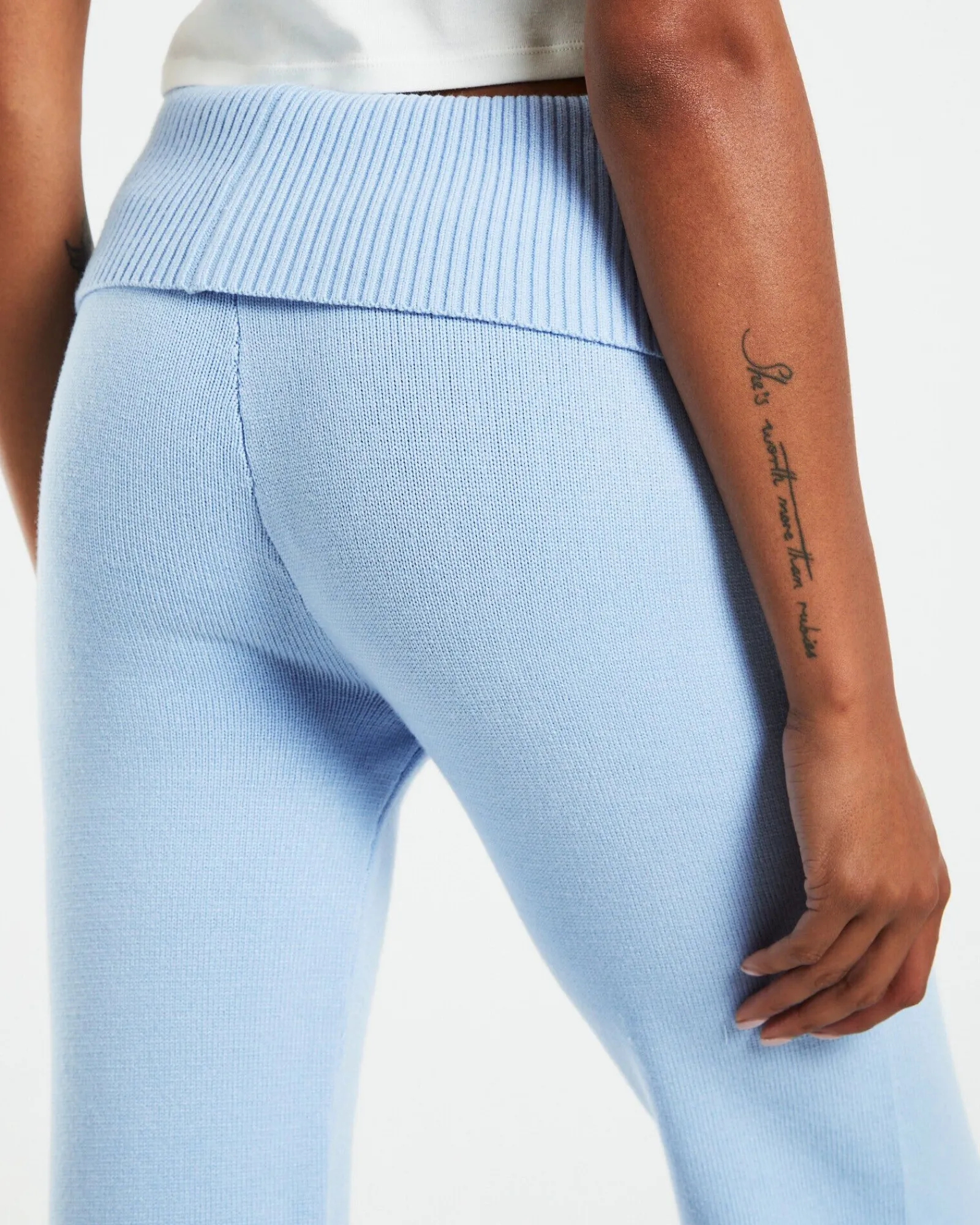 effie_low_rise_knit_pants_3.webp Clearance INSIGHT Effie Low Rise Knit Pants Blue