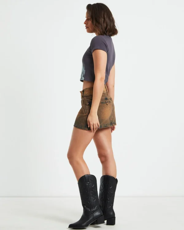 Best Sale NEON HART Elastica Baby Tee In Charcoal Grey