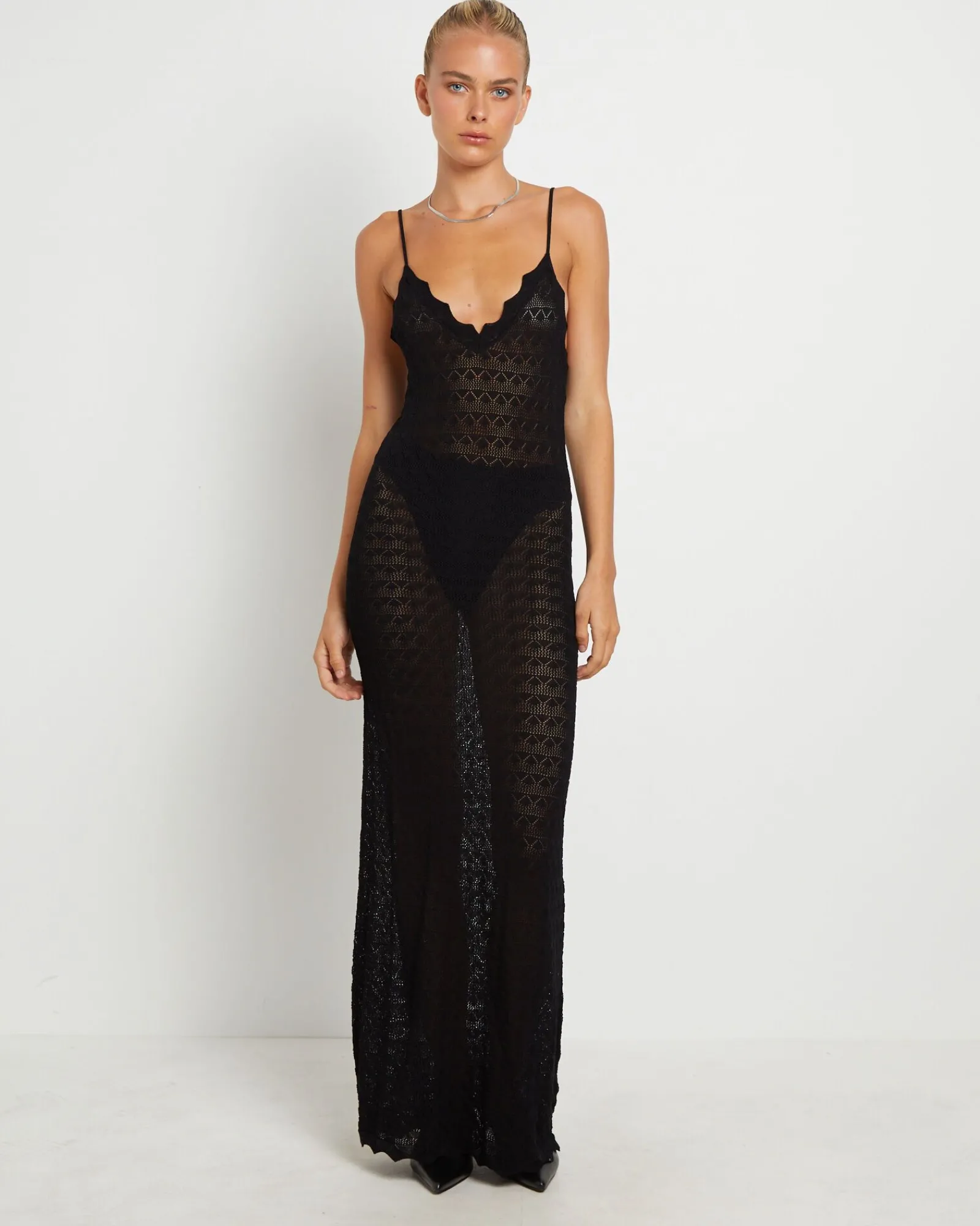 eleanor_lace_knit_maxi_dr_0.webp Cheap ALICE IN THE EVE Eleanor Lace Knit Maxi Dress In Black
