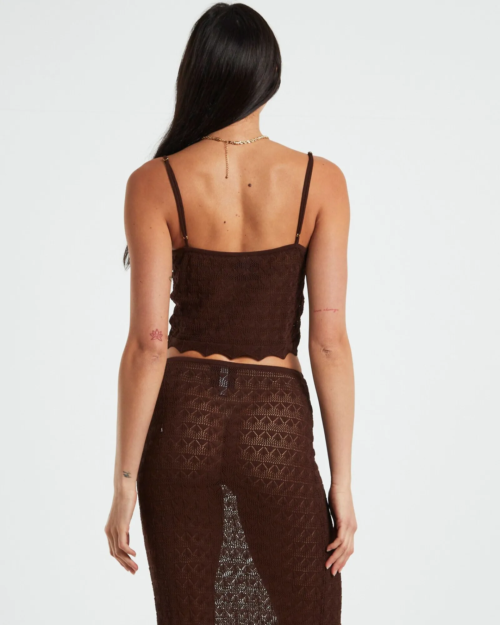 eleanora_lace_knit_cami_d_1.webp Store ALICE IN THE EVE Eleanora Lace Knit Cami Dark Chocolate Brown