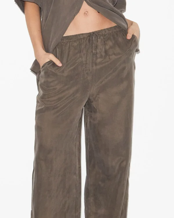 Discount STUDIO Ember Silky Jacquard Pj Pants In Coffee Brown