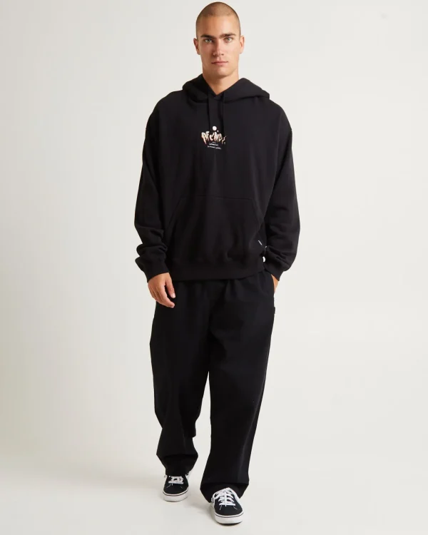Discount AFENDS Enjoyment Recycled Pull On Hoodie Black