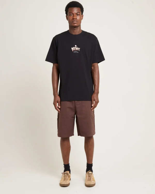 Store AFENDS Enjoyment Recycled Retro Fit Short Sleeve T-Shirt Black