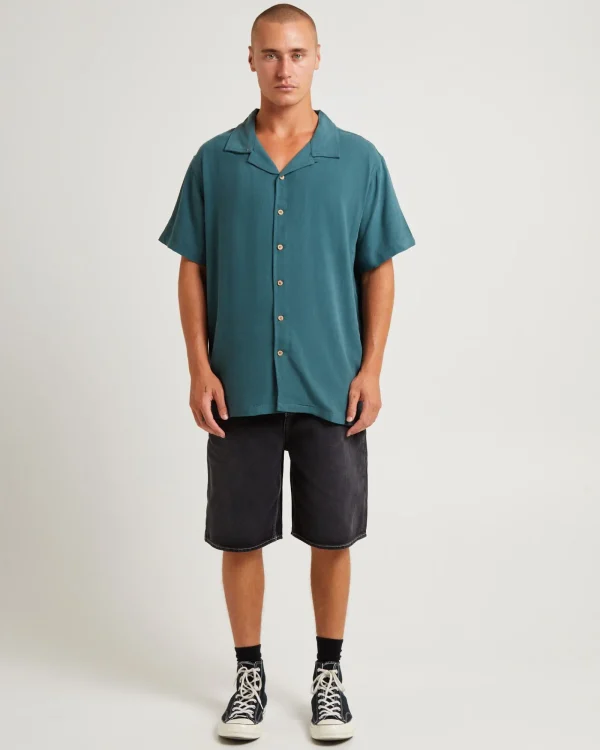Best Sale THE CRITICAL SLIDE SOCIETY Ernie Resort Short Sleeve Shirt Green
