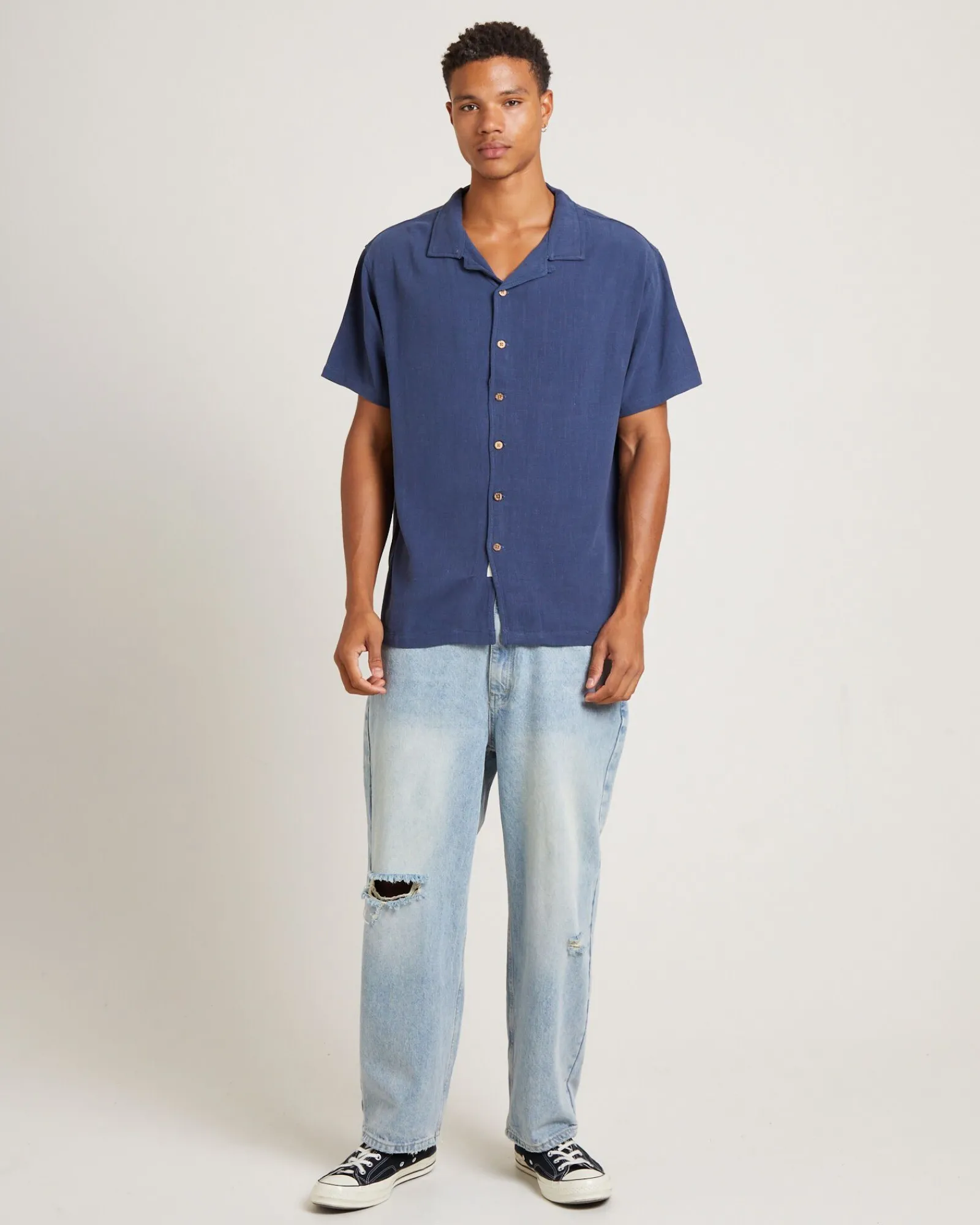 ernie_short_sleeve_resort_2.webp Sale THE CRITICAL SLIDE SOCIETY Ernie Short Sleeve Resort Shirt In Navy