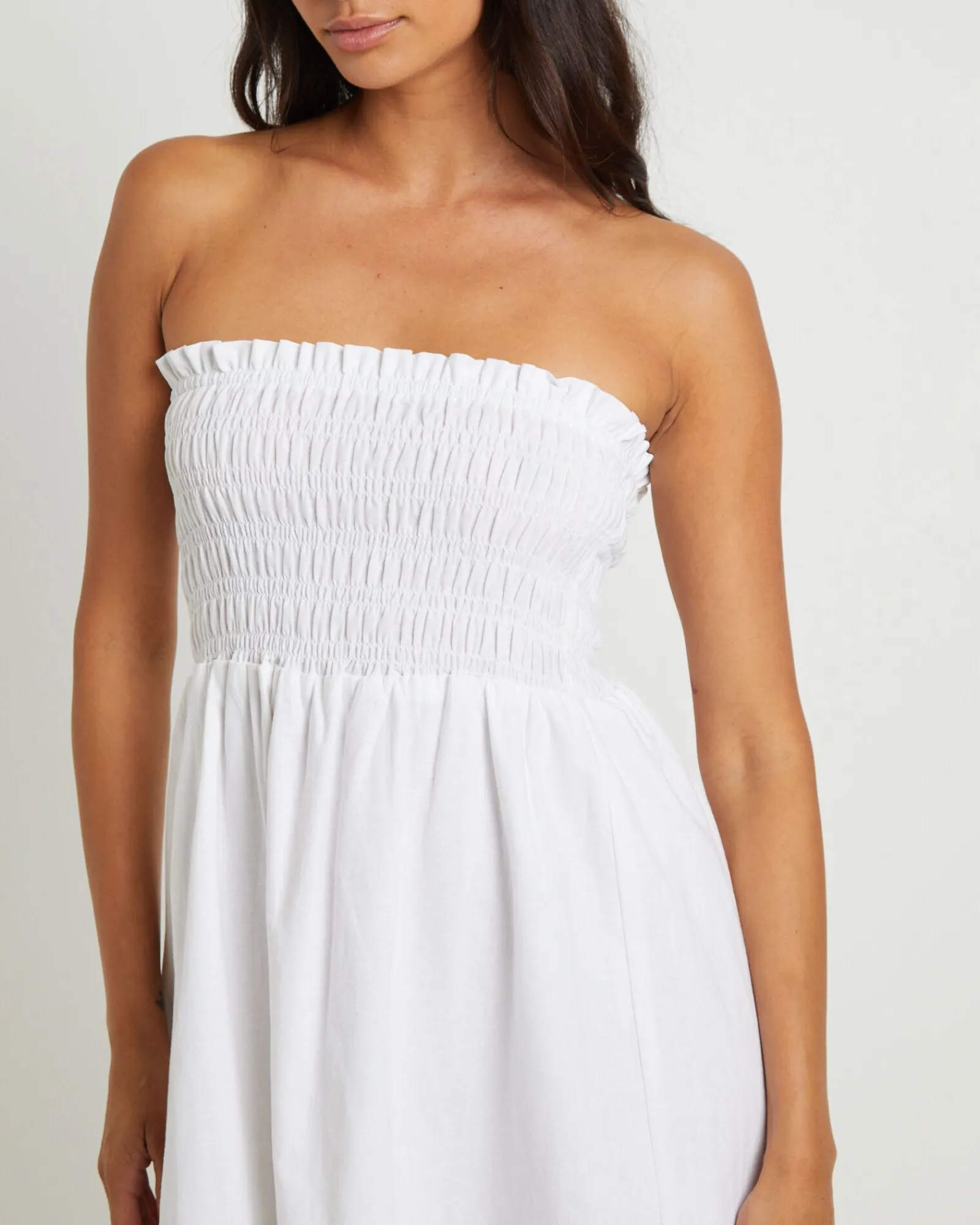 esme_shirred_bandeau_maxi_4-1.webp New SUBTITLED Esme Shirred Bandeau Maxi Dress In White
