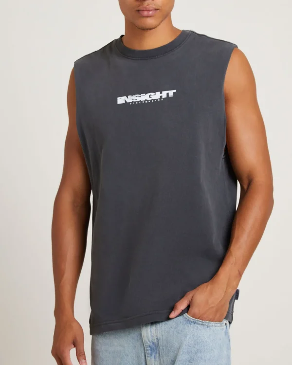 Online INSIGHT Establish Muscle Tank Tee In Vintage Black