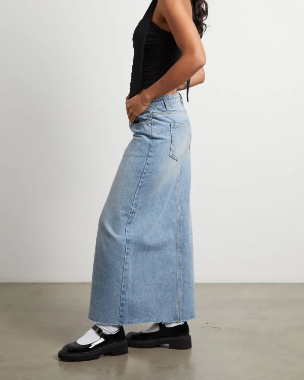Flash Sale INSIGHT Eva Maxi Denim Skirt Hacker Blue