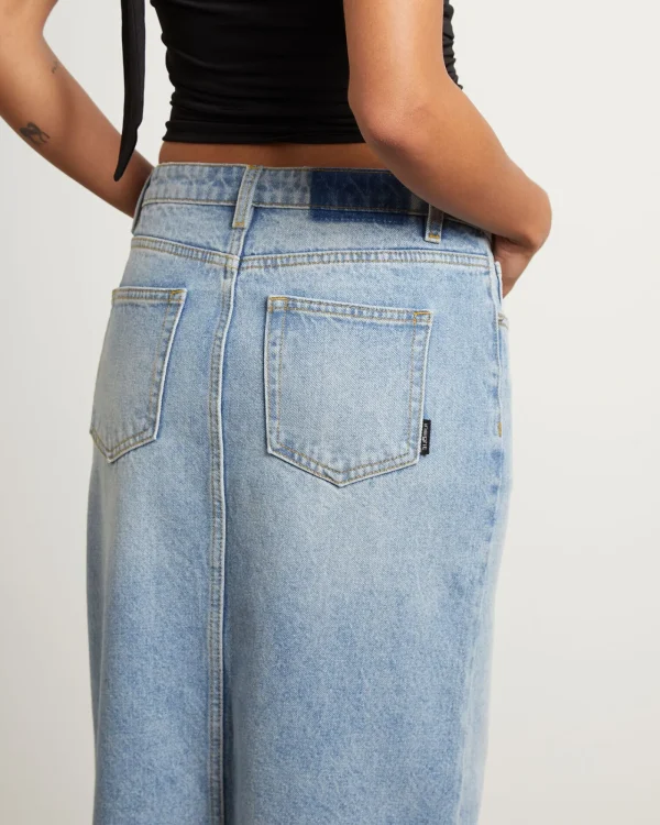 Flash Sale INSIGHT Eva Maxi Denim Skirt Hacker Blue