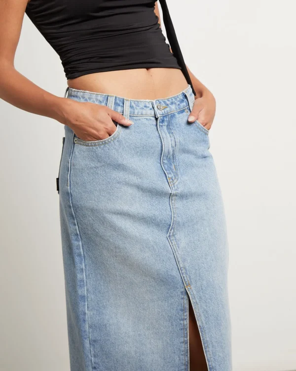 Flash Sale INSIGHT Eva Maxi Denim Skirt Hacker Blue