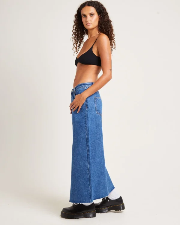 Cheap INSIGHT Eva Maxi Denim Skirt Moody Blue