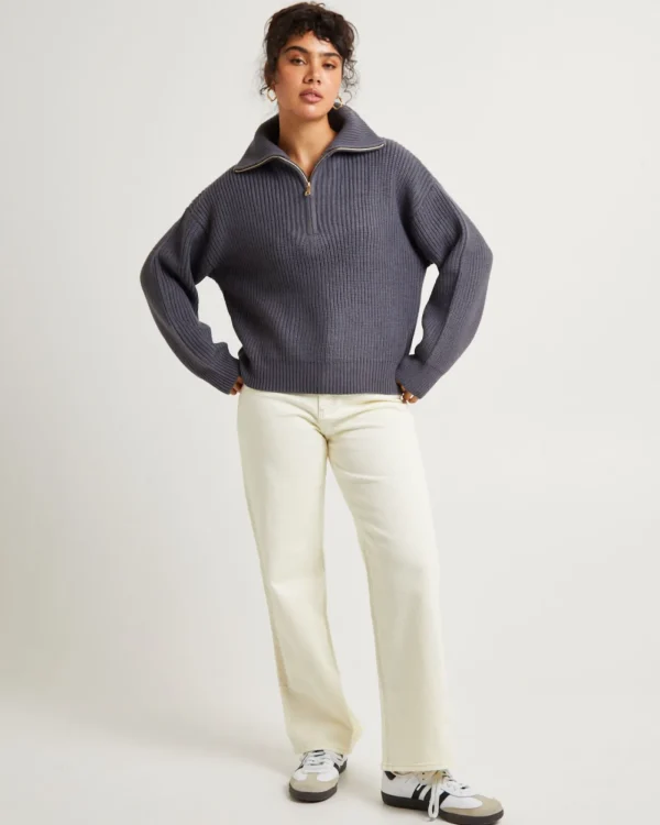 Best Sale SUBTITLED Ezra Half Zip Knit Pull Over