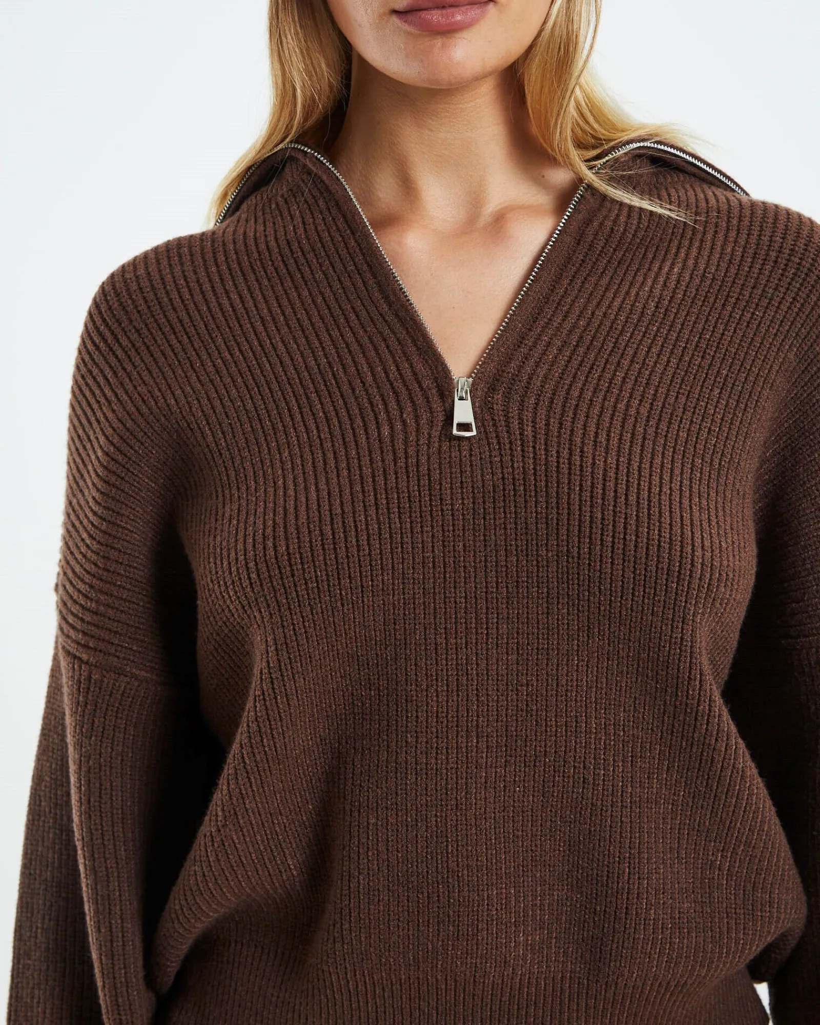 ezra_half_zip_knit_pull_o_5-1.webp Cheap SUBTITLED Ezra Half Zip Knit Pull Over Chocolate Brown