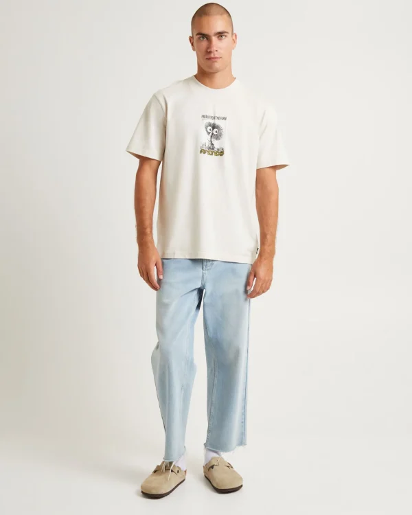 Flash Sale AFENDS Farm Fresh Recycled Retro Fit T-Shirt Moonbeam