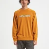 Outlet AFENDS Farming Recycled Knit Crewneck Sweater In Mustard Yellow