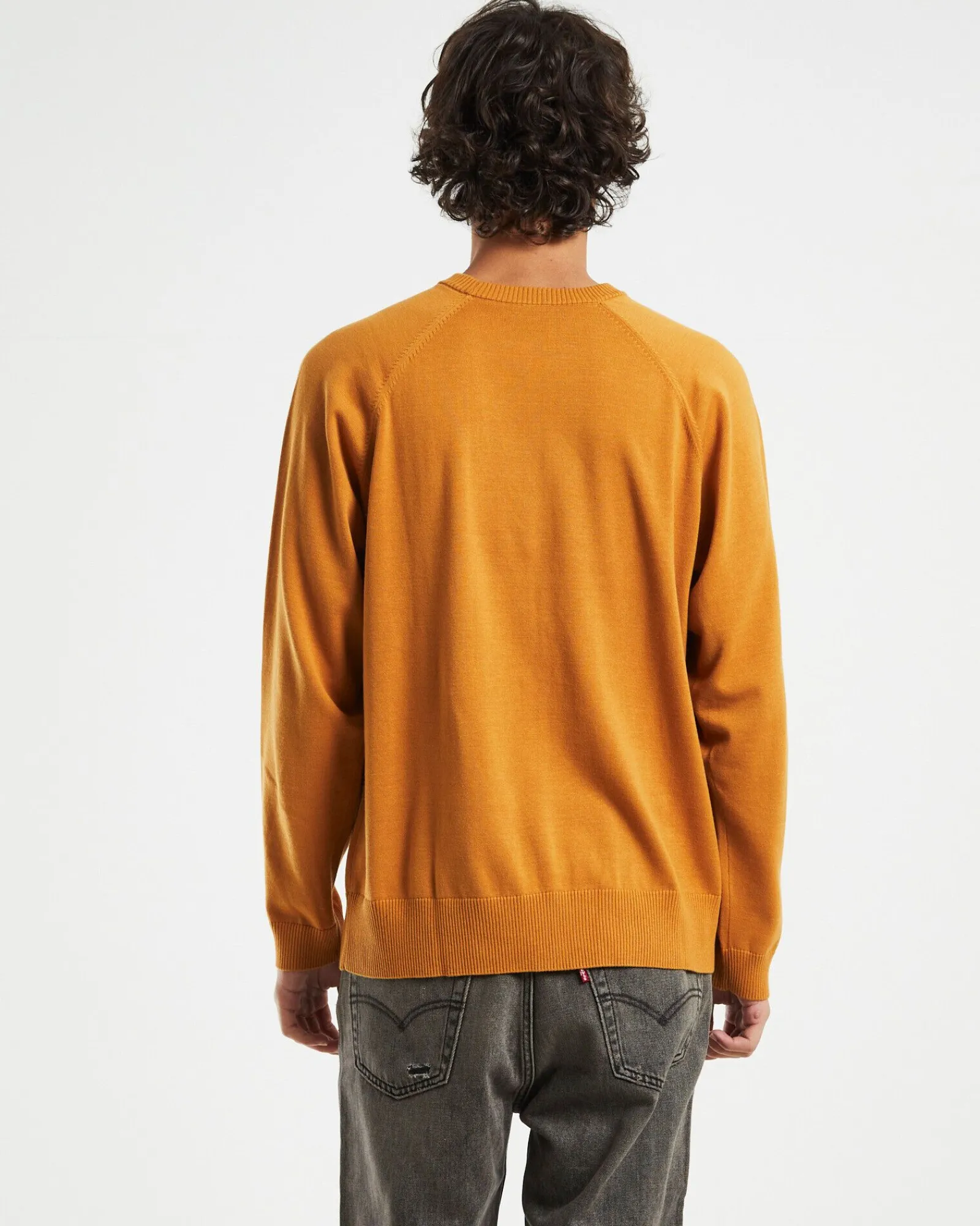 farming_recycled_knit_cre_1.webp Outlet AFENDS Farming Recycled Knit Crewneck Sweater In Mustard Yellow