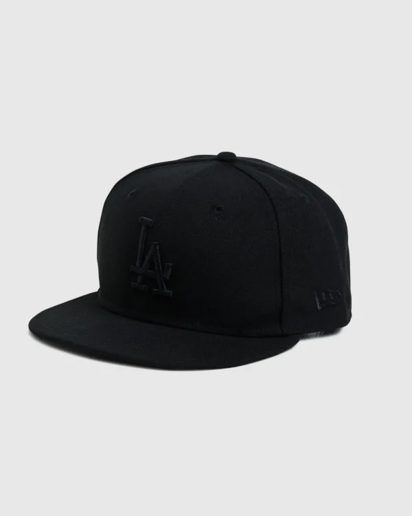 Hot NEW ERA 9Fifty Los Angeles Dodgers Snapback Black On Black