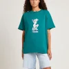 Store AFENDS Fight Or Flight Recycled Oversized Tee Pine Green