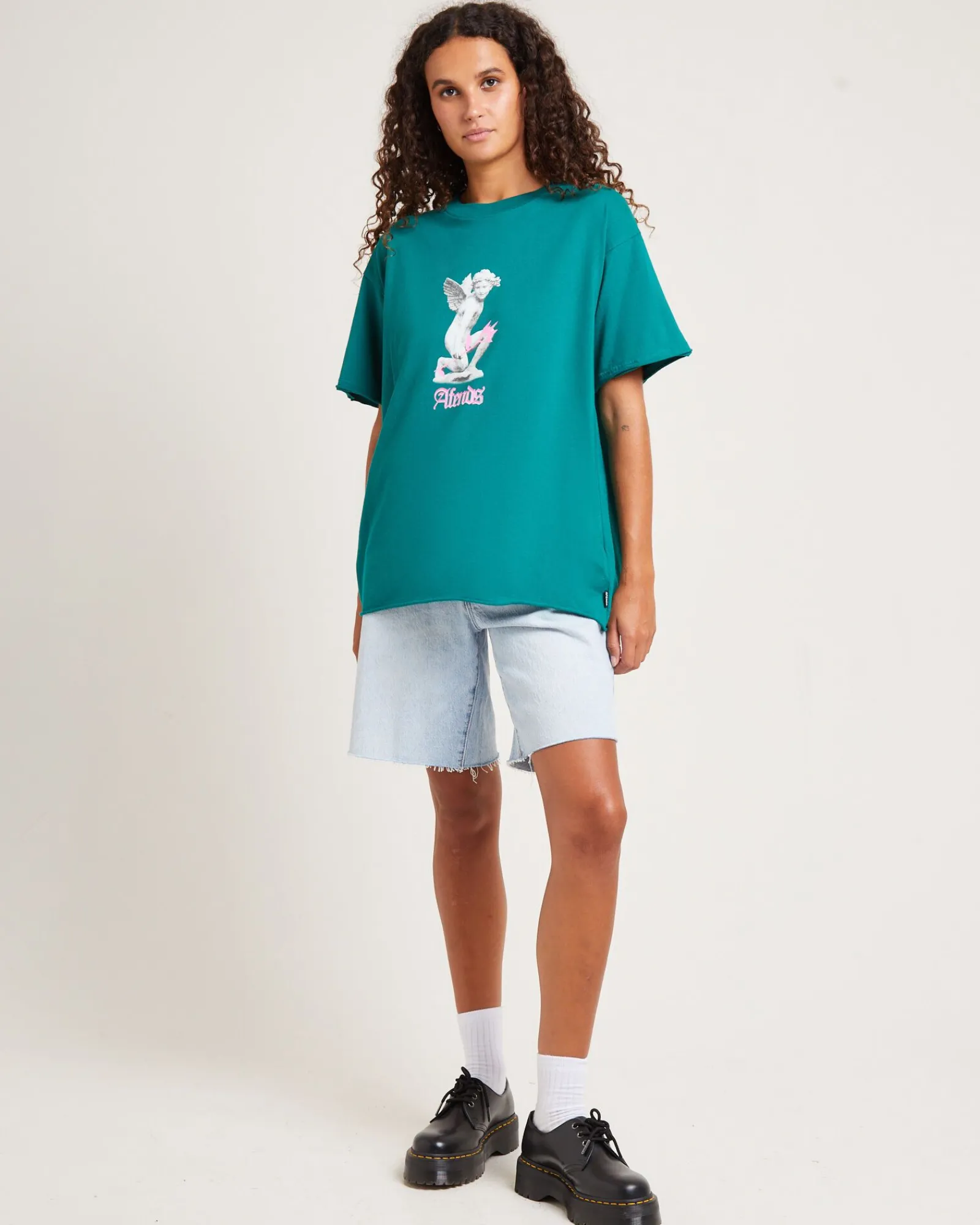 fight_or_flight_recycled__2.webp Store AFENDS Fight Or Flight Recycled Oversized Tee Pine Green