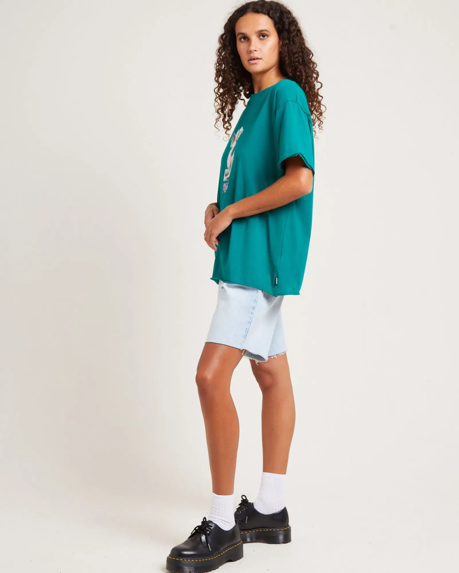 fight_or_flight_recycled__3.webp Store AFENDS Fight Or Flight Recycled Oversized Tee Pine Green