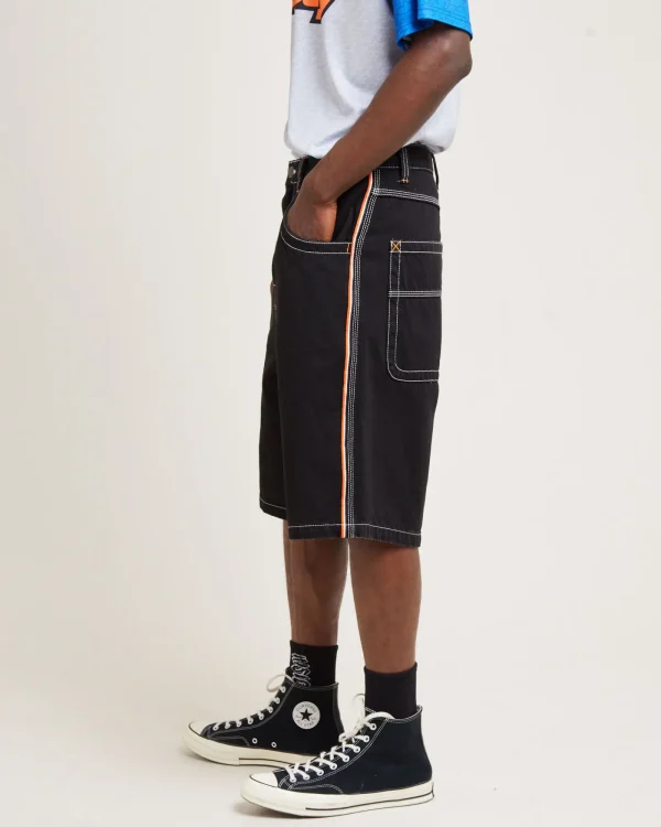 New RUSTY Flip Daddy Draggin Denim Jorts Black Out